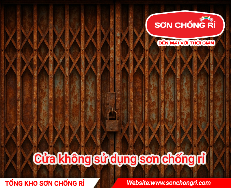 cửa không sử dụng sơn chống rỉ