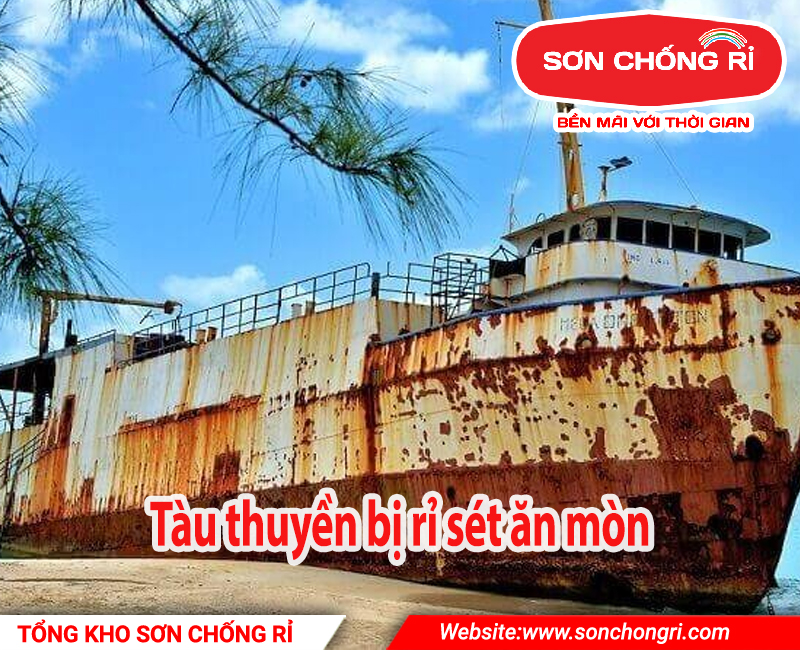 tàu thuyền bị rỉ sét ăn mòn