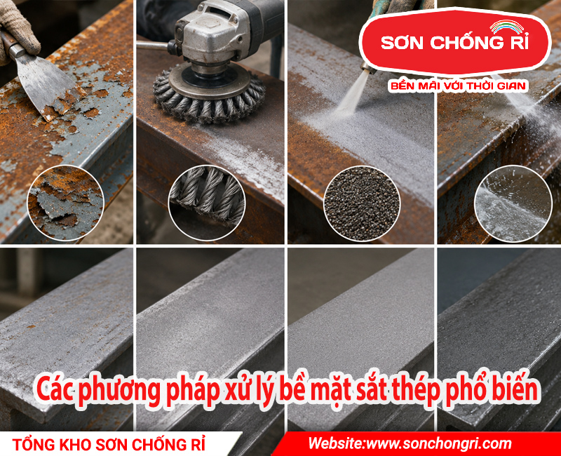 Các phương pháp xử lý bề mặt sắt thép phổ biến
