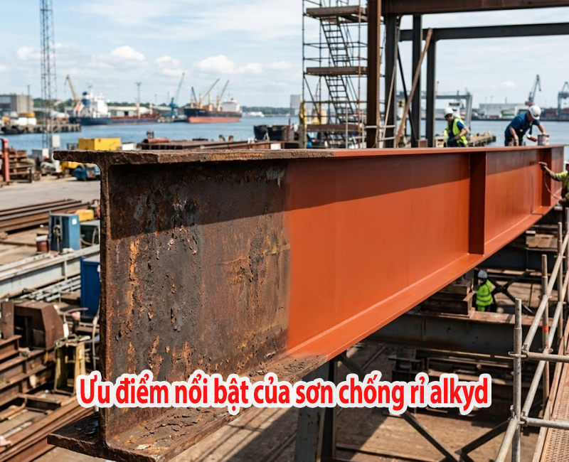 Ưu điểm nổi bật của sơn chống rỉ alkyd