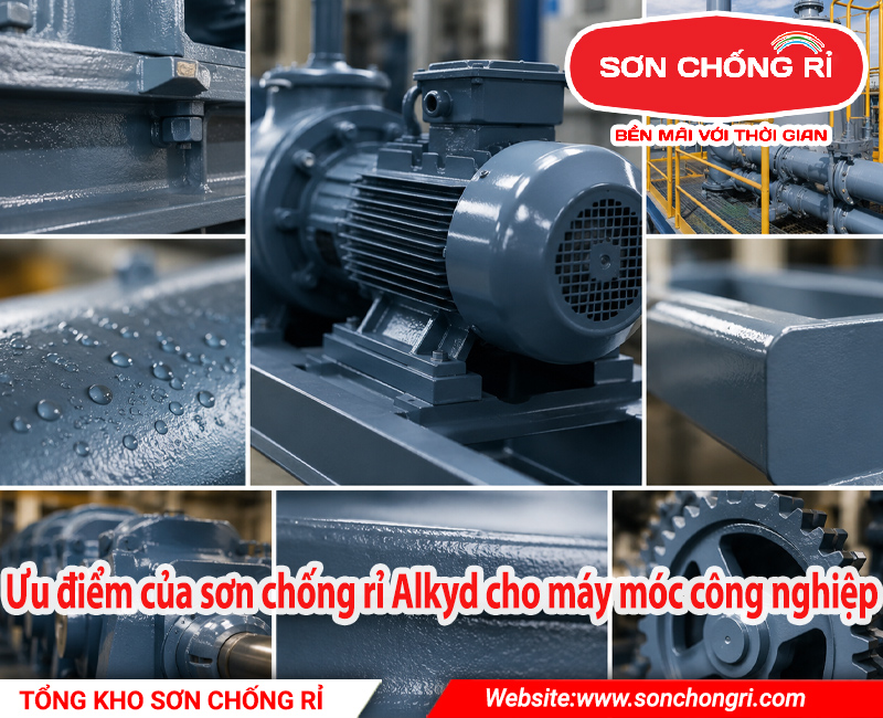 Ưu điểm của sơn chống rỉ Alkyd cho máy móc công nghiệp