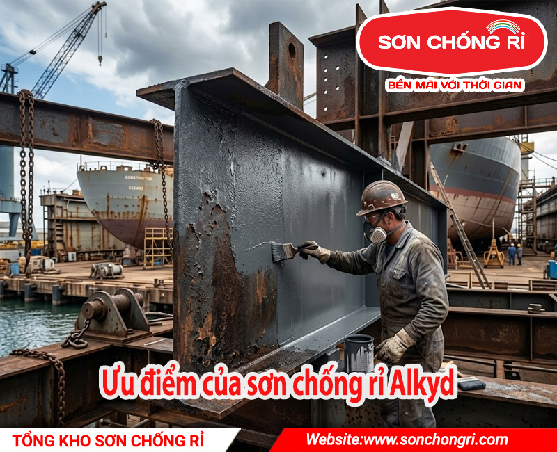 Ưu điểm của sơn chống rỉ Alkyd