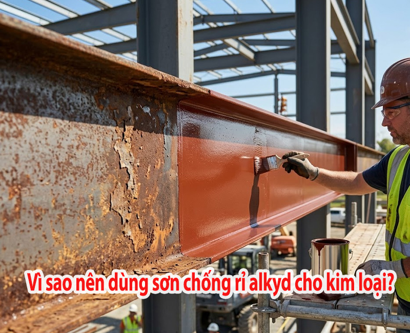 Vì sao nên dùng sơn chống rỉ alkyd cho kim loại?